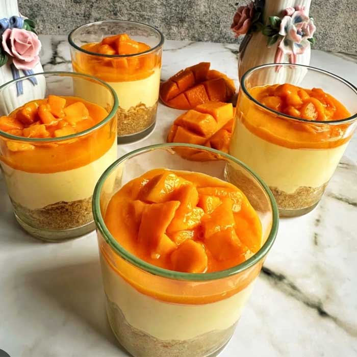 Mango No‑Bake Cheesecake in Mangalore